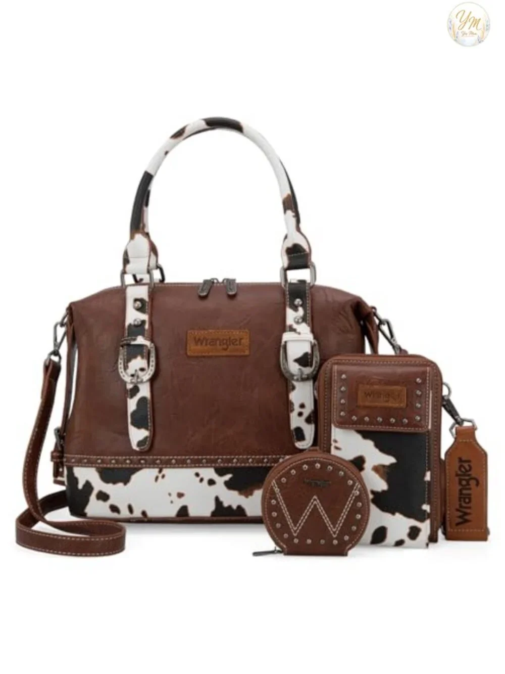 Wrangler by Montana West 3pc Doctor Bag Set Faux Leather Top-Handle Satchel